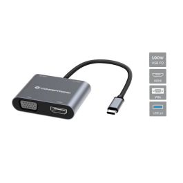 Conceptronic DONN16GR Hub Usb Tipo C 4 en 1 a HDMI, VGA, USB-C PD 100W, USB 3.0 Precio: 24.50000014. SKU: B1C6Y2ZQ52