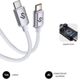 Cable USB-C a USB-C Subblim SUBCAB-C06010 1 m Blanco