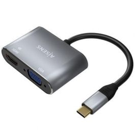 AISENS - CONVERSOR USB-C A VGA/HDMI 4K, USB-C/M-VGA/H-HDMI/H, GRIS, 15CM Precio: 14.49999991. SKU: B1989CST2J