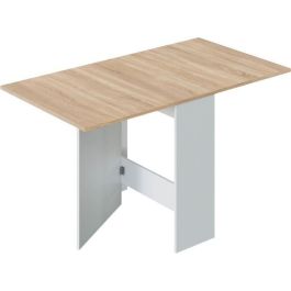 Mesa de cocina plegable FLY - Melamina Artik blanco y roble - L 140 x P 77 x H 78 cm Precio: 177.99000054. SKU: B15S55GX7R