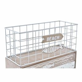 Joyero Mediterraneo DKD Home Decor Marron Blanco 10.5 x 28.5 x 26.5 cm