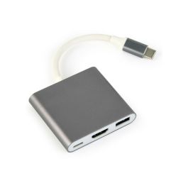Gembird A-CM-HDMIF-02-SG Adaptador USB-C 3 en 1 HDMI 4K USB 3.0 para Carga y Datos, Gris Precio: 14.95000012. SKU: B194XW3D74