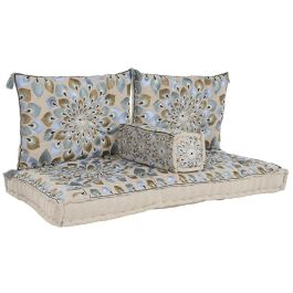 Sillon DKD Home Decor Azul Beige 76 x 20 x 150 cm Set de 4