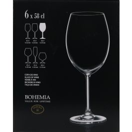 Set de 6 Copas de Vino Bohemia 580 ml Clara (4 Cajas) Set de 6 Copas de Vino Bohemia 580 ml Clara (4 Cajas)