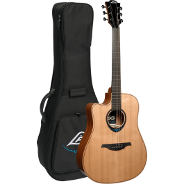 LAG Guitarra Acústica Dreadnought Cutaway A/E Blue Wave 2 Zurdos Natural