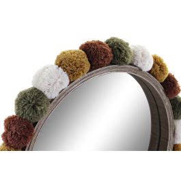 DKD Home Decor Espejo Kids Leon Pompon Natural Multicolor 31x31 cm de MDF y Poliéster (Pack de 2) DKD Home Decor Espejo Kids Leon Pompon Natural Multicolor 31x31 cm de MDF y Poliéster (Pack de 2)