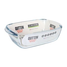 Fuente Vidrio Honda Rect. 23X15Cm 1.2L Quttin (6 Unidades)