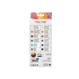 Liderpapel Pintura de Acuarela Caja 12 Tubos de Aluminio 12 ml Colores Surtidos