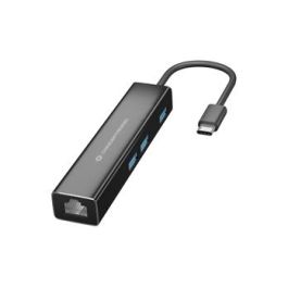 Conceptronic Adaptador USB-C a Gigabit Ethernet RJ45 con Hub USB 3.0, 3 Puertos, 5Gbps, 10/100/1000Mbps Precio: 26.49999946. SKU: S8425873