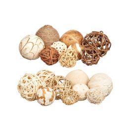 Set de 2 Bolas Surtidas Giftdecor - Madera y Fibra Natural - 10x20x10 cm (12 Unidades) Set de 2 Bolas Surtidas Giftdecor - Madera y Fibra Natural - 10x20x10 cm (12 Unidades)