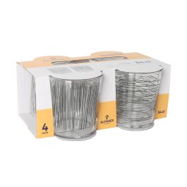 LAV Set de 4 Vasos Pinta Ischia, 340 cc (345 ml) c/u, Cristalería de 9x9x12 cm (6 Cajas)
