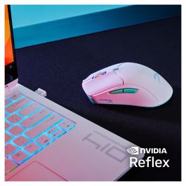 HyperX Pulsefire Haste 2 Core Ratón Gaming Inalámbrico 12000 PPP, Switches TTC Gold, 8R2E7AA, Blanco/Verde/Púrpura