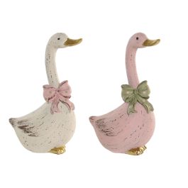 DKD Home Decor Figura de Resina Pato Cottage Rosa Blanco 6.5 x 15 x 9.5 cm (4 Unidades) Precio: 24.50000014. SKU: B1AN2XWDJT