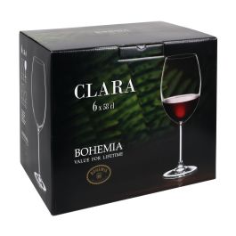 Bohemia Set 6 Copas de Vino Clara 580 cc, 7 cm x 9 cm x 23.5 cm (4 Cajas)