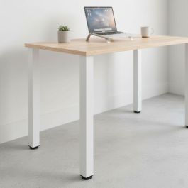 HERRAJES ALK Rigo 60X60-710 - Juego de 4 Patas Regulables para Mesa Fija, Color Blanco