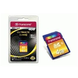 Transcend TS4GSDHC10 Tarjeta de Memoria SDHC de 4GB Clase 10 Velocidad 30MB/s