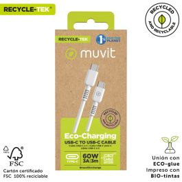 muvit for change cable Tipo C a Tipo C 3A/60W 3m blanco