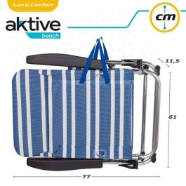 Silla playa aluminio plegable mykonos 5 posiciones 61x50x85 cm con asa. Silla playa aluminio plegable mykonos 5 posiciones 61x50x85 cm con asa.
