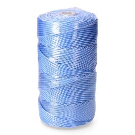 Cordón trenzado polipropileno azul / blanco, calibre 5 mm x 200 m Cordón trenzado polipropileno azul / blanco, calibre 5 mm x 200 m