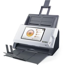 Plustek Escaner A350 Essential, 600x600 DPI, Escaner a Color, Escaneo Dúplex, Negro/Blanco, Pantalla LED 7"