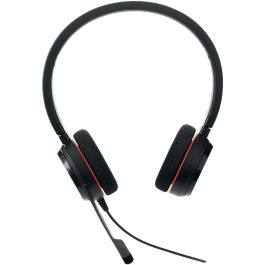 Jabra EVOLVE 20 MS Auriculares Profesionales Estéreo con Cable para PC, Gestión de Llamadas con Unidad de Control y Sonido de Calidad