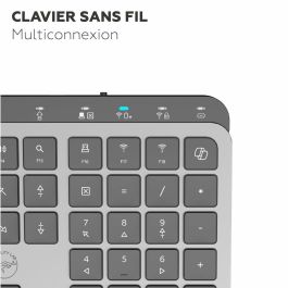 Mobility Lab Teclado KP450W Inalámbrico AZERTY FR Teclas Planas Multiconexiones Negro