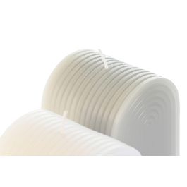 DKD Home Decor Vela de Cera Urban Gris y Blanco 7x13x7 cm, Pack 6 Unidades, 525gr, 68h Duración