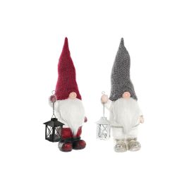 Figura Navidad Fantasia DKD Home Decor Rojo Blanco 15 x 55 x 21.5 cm (2 Unidades)