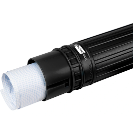 Liderpapel Portaplanos Plástico Negro Diámetro 9 cm Extensible hasta 125 cm