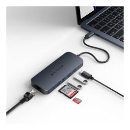 HYPER HD4004GL Hub de Interfaz USB 3.2 Gen 1 (3.1 Gen 1) Type-C 10000 Mbit/s Azul, Gris