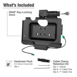 RAM Mounts Key-Locking Power + Data Dock para Samsung Galaxy Tab Active4 Pro y Tab Active Pro