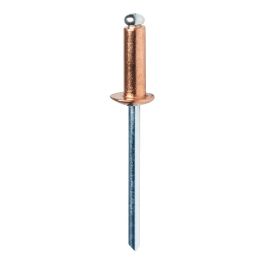 Rapid Remaches de aluminio Ø4x10mm con broca cobreado 5001462 - Blister 50 unidades