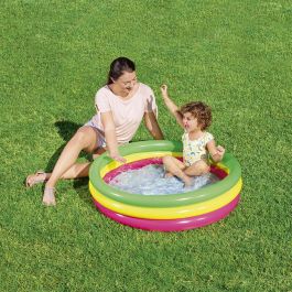 Bestway Piscina Hinchable Infantil 3 Aros Suelo Acolchado 102x25 cm +2 Años Jardin 51104
