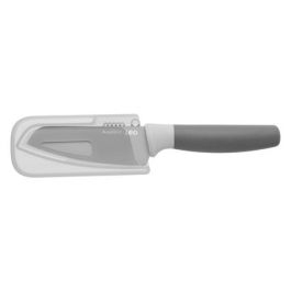 Berghoff 3950043 Cuchillo para Verduras con Pelador Gris 11 cm Recubrimiento Antiadherente Mango Contorneado Funda Protectora