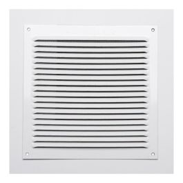 Fepre Rejilla de ventilación de aluminio blanco esmaltado 17x17 cm