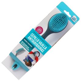 Je cherche une Idee Cepillo Lavar Platos Antirayaduras con Mini Rascador y Cerdas de Silicona Higiénico Ergonómico Duradero 24x5 cm