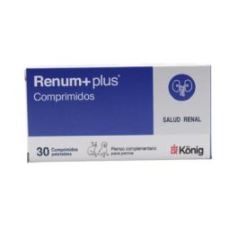 Konig Renum + Plus 30 Cp. - Aceite de Olea Europea, Ácidos Grasos 3-6-9, Zinc Orgánico, Nicotinamida y Vitamina E para Función Renal Precio: 15.4999999. SKU: B1GW7FRD4X