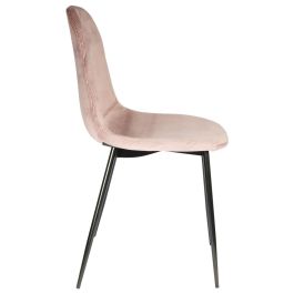 Home Deco Factory Silla Giulia Terciopelo Rosa - Colección Lounge
