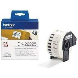 Papel Continuo para Impresoras Brother DK-22225 Blanco 38 mm x 30,48 m Negro/Blanco (3 Unidades)