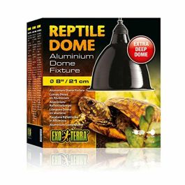 Exo Terra Lámpara de Techo con Reflector de Aluminio Tamaño L - Portalámparas Cerámica para Reptiles - UVA/UVB 160W Máx. - Cable 180cm