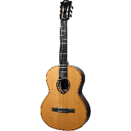 Lag Guitarra Clásica Nylon Hyvibe 15 A/E Smart con Autoamplificación, Efectos y Altavoz Bluetooth