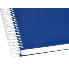 Cuaderno Espiral Liderpapel A4 Crafty Tapa Forrada 80H 90 gr Cuadro 4 mm Con Margen Color Azul Marino 5 unidades