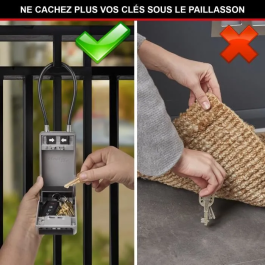 Master Lock MAS3520190945327 Caja de llaves exterior con asa Nuevo diseño Gran Capacidad Alta Seguridad 19,6 x 7,6 x 5,6 cm