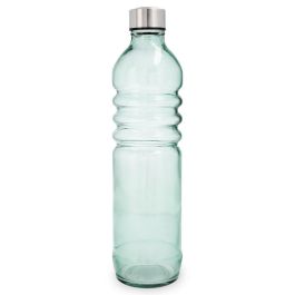 Quid Fresh Botella de Mesa de Vidrio con Tapón 1,25 L - Pack de 6 Unidades, Apto Frigorífico, Higiénica y Fácil de Limpiar