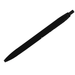 Liderpapel Bolígrafo Retráctil Punta 1 mm con Clip, Acabado Soft Touch, Tinta Negra, Cuerpo Negro, 27x145x70 mm