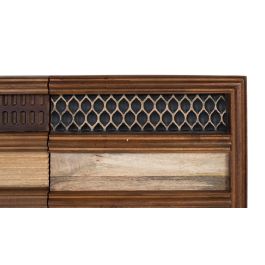 Giner y Colomer Mueble de TV de Madera de Mango con Patrones Geométricos Texturizados