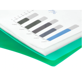 Liderpapel Carpeta Escaparate 10 Fundas Polipropileno DIN A4 Verde Translúcido