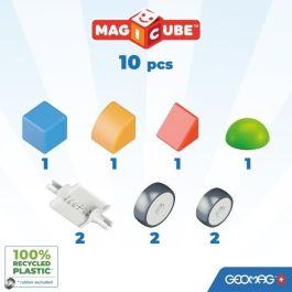 Geomag GEO0871772003083 Bloques Magnéticos Magicube 10 Piezas Varias Formas Vehículos Plástico Reciclado