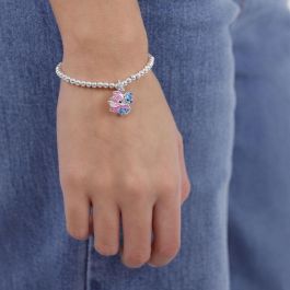 PEERS HARDY Pulsera expansible plateada con colgante Angel & Stitch de Disney