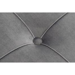 DKD Home Decor Mueble Descalzadora Glam Gris Dorado, Hecho a Mano, Poliester y Metal, Asiento 49cm, 80x47x80 cm
